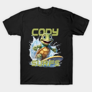 Aquatic Glide Waves Surfing Tee "Cody Surfs" T-Shirt